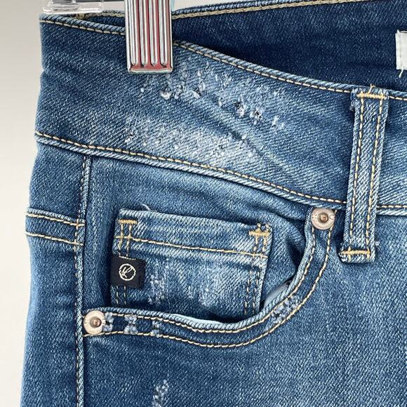 KanCan Estilo Blue Denim Stretch Mid Rise Skinny Leg Stretch Y2K Jeans W3/25 - Picture 6 of 13